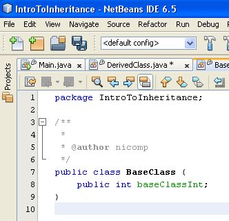 Figure 01 - A simple base class with one public member. The member is called baseClassInt. Figure 01 - A simple base class with one public member. The member is called baseClassInt.