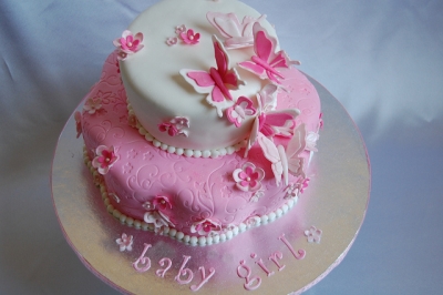 Pretty In Pink Baby Shower Cake Picture