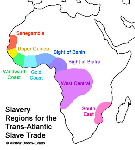 Origins of African Slaves