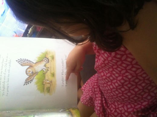 My 5th daughter, 3&amp;1/2 years old, reading her favorite book - The Gruffalo by Julia Donaldson