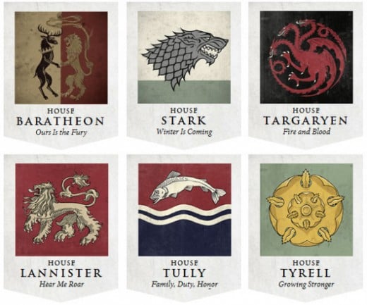 Game of Thrones House Sigils