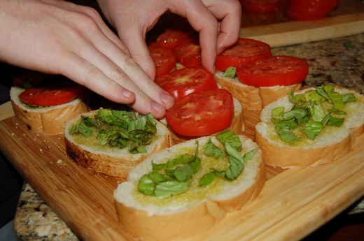 Bobby's secret is using thick slices of tomato and plenty of them!