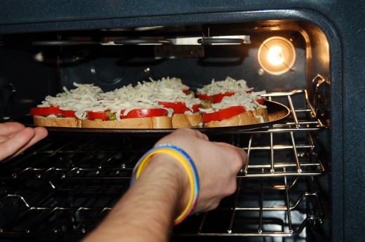 Baking and then broiling is Bobby's last secret to his Scrumptious Bruschetta!