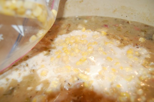 Add Corn and Milk Add Corn and Milk