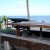 The benches on the deck are delightfully rustic The benches on the deck are delightfully rustic