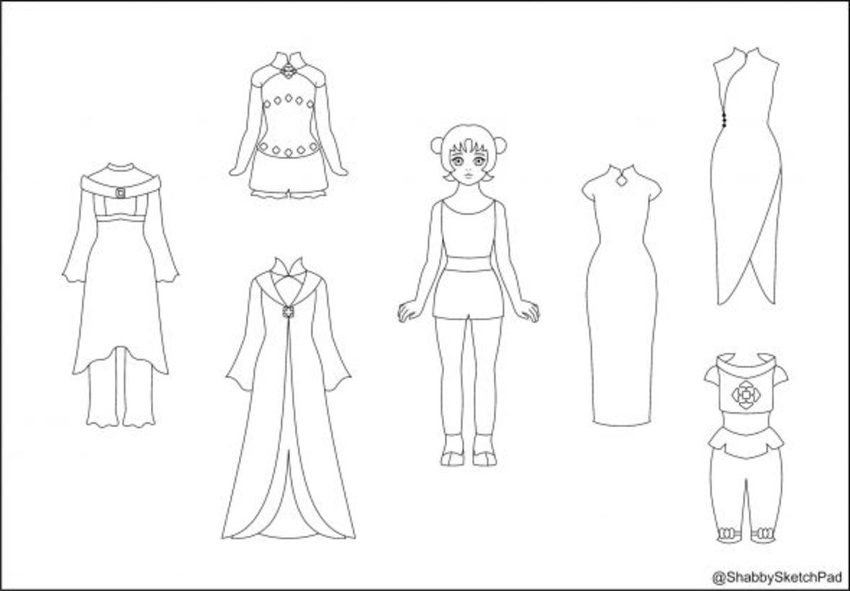 my paper doll coloring page