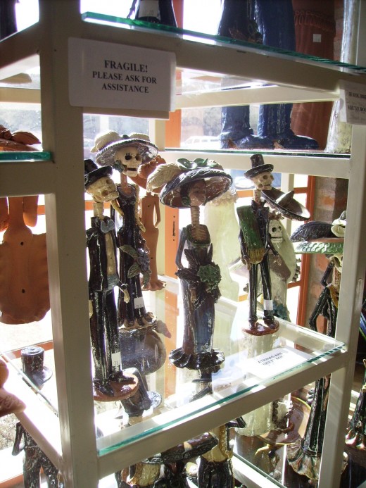 Dia de las Muertos (Day of the Dead) figurines in a Southern Arizona gift shop