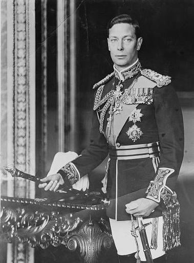 King George VI - ruled from 1936 to 1952   (Public Domain photo from U.S. Library of Congress Prints and Photographs Division under the digital ID matpc.14736)