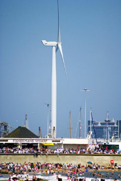 Wind turbine CC-BY-2.0 by Martin Pettitt (wikimedia commons)