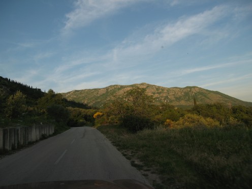 A great look at the country side road.