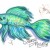My favorite! Bright turquoise Betta tropical fish My favorite! Bright turquoise Betta tropical fish