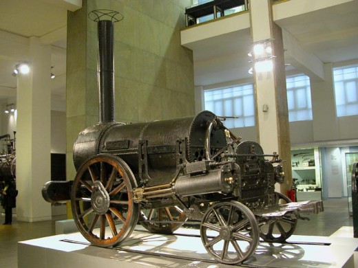 George Stephenson's Rocket steam engine at the Science Museum