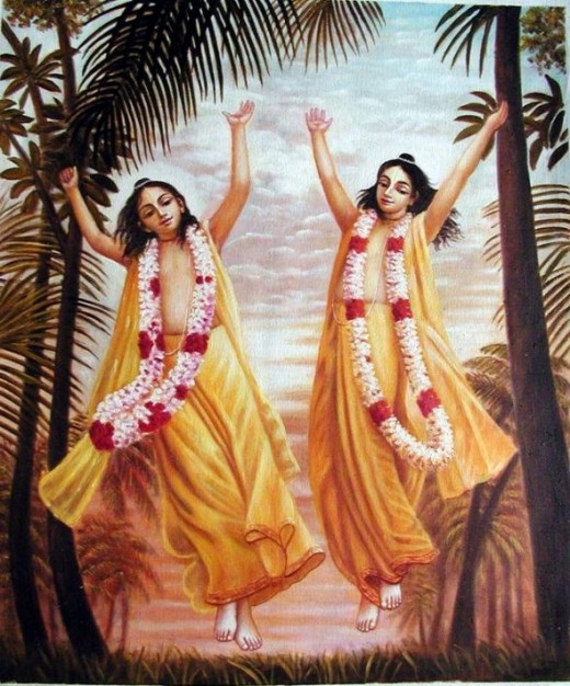 "Gaur Nitai" Copyright BBTDepicting the two saints who propagated the chanting of the Hare Krishna mantra for deliverance