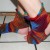 Handmade Knitted Yoga Dance Barefoot Rainbow Hippie Gypsy Tie Dye Colored Socks Handmade Knitted Yoga Dance Barefoot Rainbow Hippie Gypsy Tie Dye Colored Socks