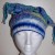 The Blues * Mix Match Slouchy Tam Ski Winter Warm Art Yarn and Raw Silk Knitted Women's Hat The Blues * Mix Match Slouchy Tam Ski Winter Warm Art Yarn and Raw Silk Knitted Women's Hat