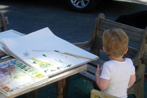 Painting with Grandma