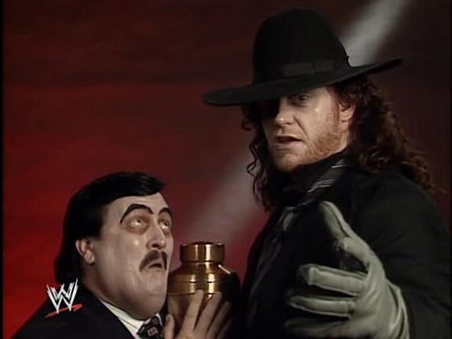 The Undertaker And Paul Bearer during happier times. 
