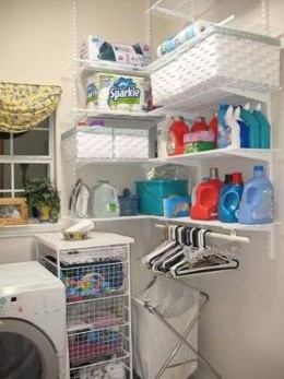 Example of Laundry Room Shelves &amp; Baskets