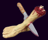 Simulation of knife through foot.