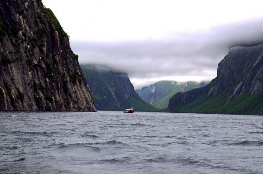The Western Brook Pond Fjord.