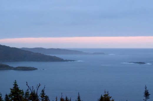 Gunner's Cove at dusk from the Valhalla Inn balcony.