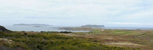 The original Viking settlement site at L'Anse aux Meadows.