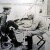 Grenfell doctoring a sailor's foot.  I photographed photo that was on the wall at the Grenfell Museum.