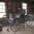 A carriage was in the blacksmith shop for repair.