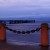 Burlington Pier from lakeshore walkway in early morning light.