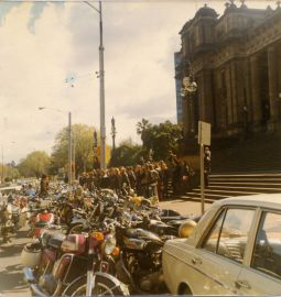Melbourne protest rally.Peaceful and successful rally against insurance increases organised and run and financed by my company Bikes&Bits. 