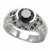 2.45ct Fancy Black Diamond Ring Antique Style 14k White Gold