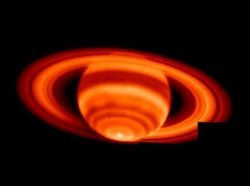 Saturn, infrared image
