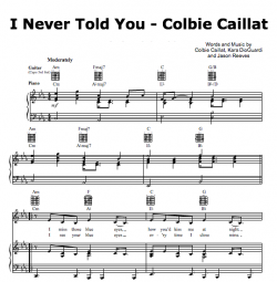 I Never Told You - Colbie Caillat Sheet Music