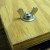 This shows the washer and wing nut placed while the press is still full and thick. This shows the washer and wing nut placed while the press is still full and thick.