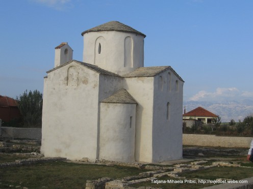 Nin - old church from 9.th century, St. Cross