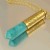 "Shaman" is made using a 44 Remington mag bullet casing along with an old pawn shop natural turquoise which has also been recycled into this bullet necklace. "Shaman" is made using a 44 Remington mag bullet casing along with an old pawn shop natural turquoise which has also been recycled into this bullet necklace.