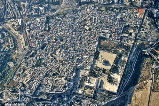 This photo covers the entire area of the old city