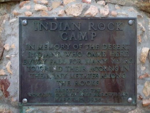 The sign dedicated to the Indian Rock Camp.