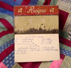 Grandma Irene's Original Potato Soup Recipe Dated 1955 &amp; her Recipe Box
