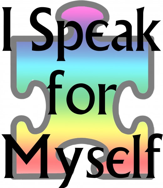 "I Speak for Myself", design created by the hub autor, available at Zazzle.com
