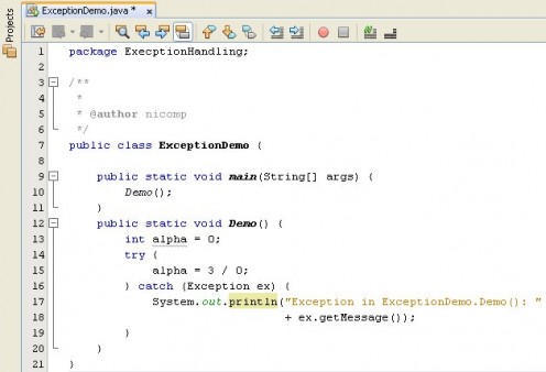Figure 03 - Exception Handling added to our example program.