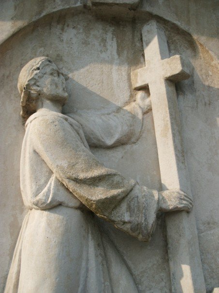 Carving on John Bunyan's grave.
