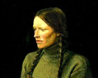 Title: Braids, 1979  by Andrew Wyeth