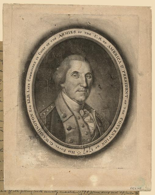 Portrait of George Washington printed and engraved by C.W. Peale (Photo courtesy of U.S. Library of Congress, Prints & Photographs Division,  reproduction number,[LC-DIG-ppmsca-17515])