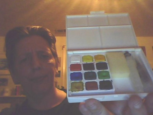 Sakura Koi 12 color pocket box -- yes it's that small, makes it handy!
