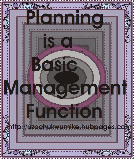 Planning as a basic management function 