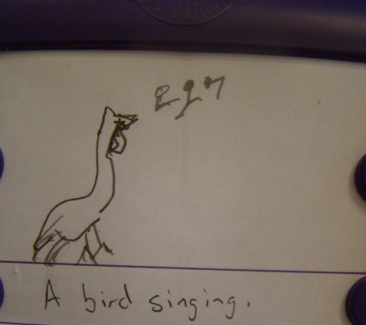 Sentence: A bird singing