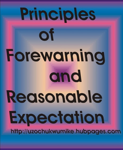 Principles of forewarning and reasonable expectation