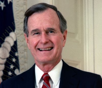 #41 George H. W. Bush: "Kinder, Gentler Nation." Known for saying: "Read My Lips, No New Taxes."