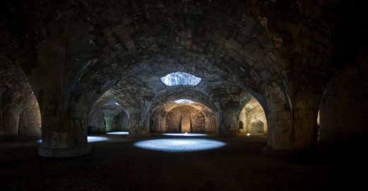 Photo of the inside gallery of the Munot fortress